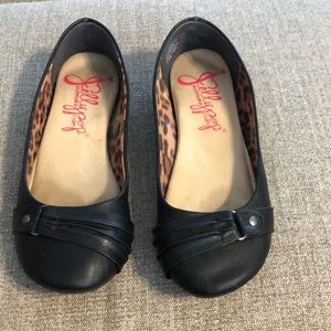 Jellypop black slip on flats, 7.5